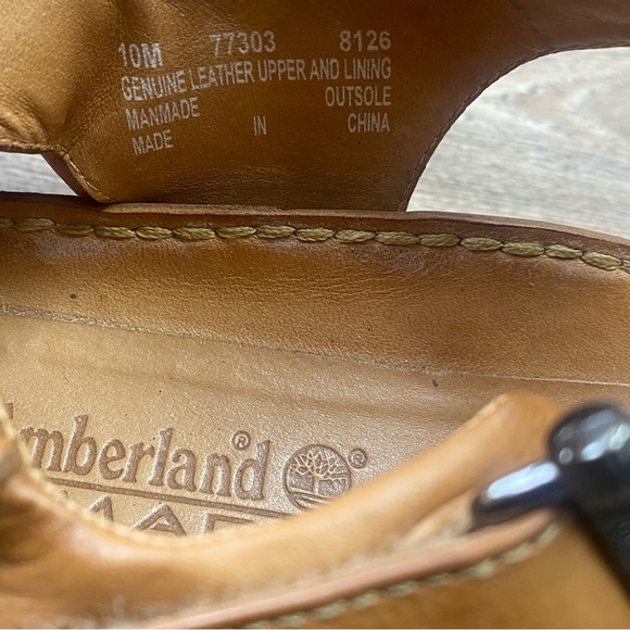 Timberland Sandals Women's Sz 10 Camel Leather Outdoors Hiking Comfortable - Picture 11 of 11